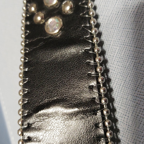 Womens Geniune Leather Western Rhinestone Belt - Picture 6 of 7